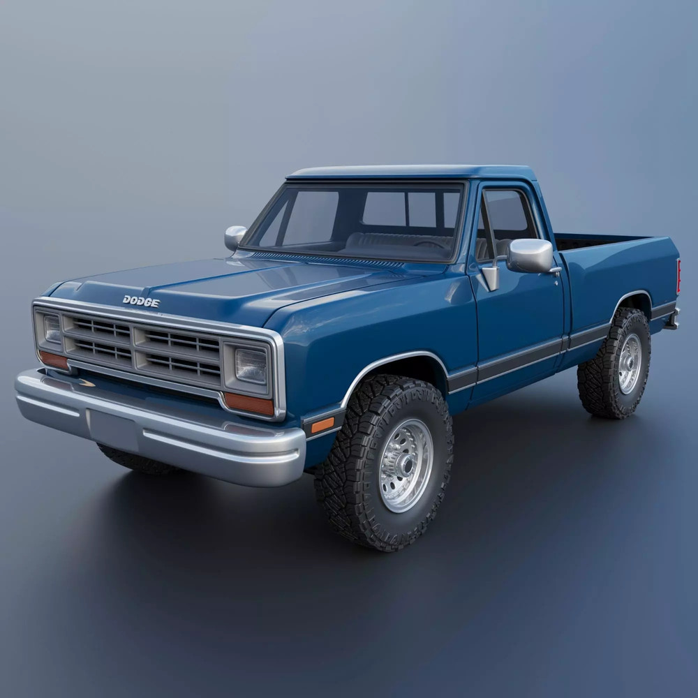 1/25 resin 3d printed 1987 Dodge Ram W150 pickup by Andrey Bezrodny
