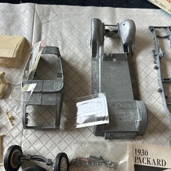 Vintage Hubley Metal Model Car Kit 1930 Packard Roadster no. 4860-500 Parts