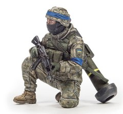 Hobby Fan HF771 1/35 Ukranian Tank Hunter FGM-148 Javelin Squad – 3 Figures Set