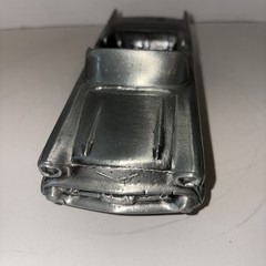 1957 Chevy Convertible Promo Metal Model Car Bank by Banthrico Autobank Silver