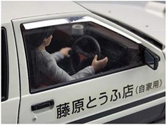 Aoshima Initial D Series 14 Takumi Fujiwara AE86 Trueno w/ Figure 1/24 Model Kit