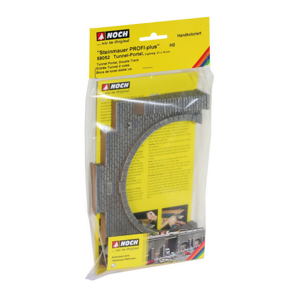 NOCH HO Scale Tunnel Portal for Double Track (21 x 14 cm)