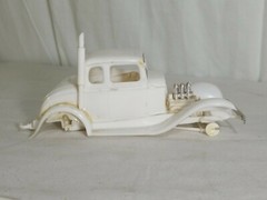 VINTAGE 1932 FORD 5 WINDOW COUPE PARTIAL BUILD ORIGINAL ISSUE MODEL KIT HOT ROD