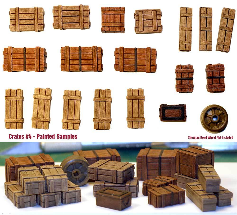 1/35 Universal Wooden Crates #4 – Value Gear Details – 18pcs Resin Stowage