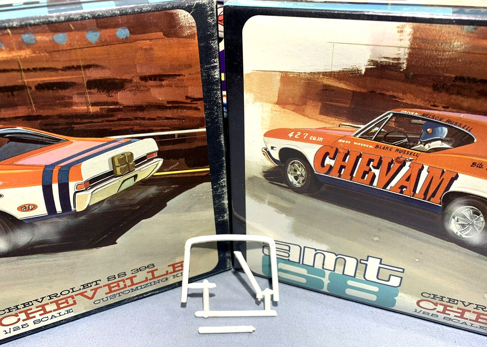 AMT 1968 CHEVROLET CHEVELLE SS396 “CHEVAM” #5628-200 MPC 1/25 NOS ROLLBAR PARTS!