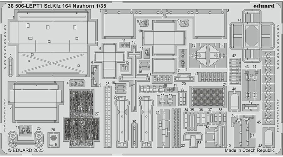 Eduard 1/35 SdKfz. 164 Nashorn Photo-etched set for Border Model kits