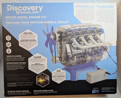 Discovery #Mindblown Model Engine Kit W/ Moving Motor Parts LED, New Open Box