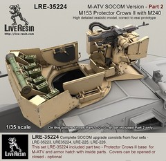 Live Resin 1/35 M-ATV SOCOM Version Upgrade Set Pt.2 – Protector Crows II Base