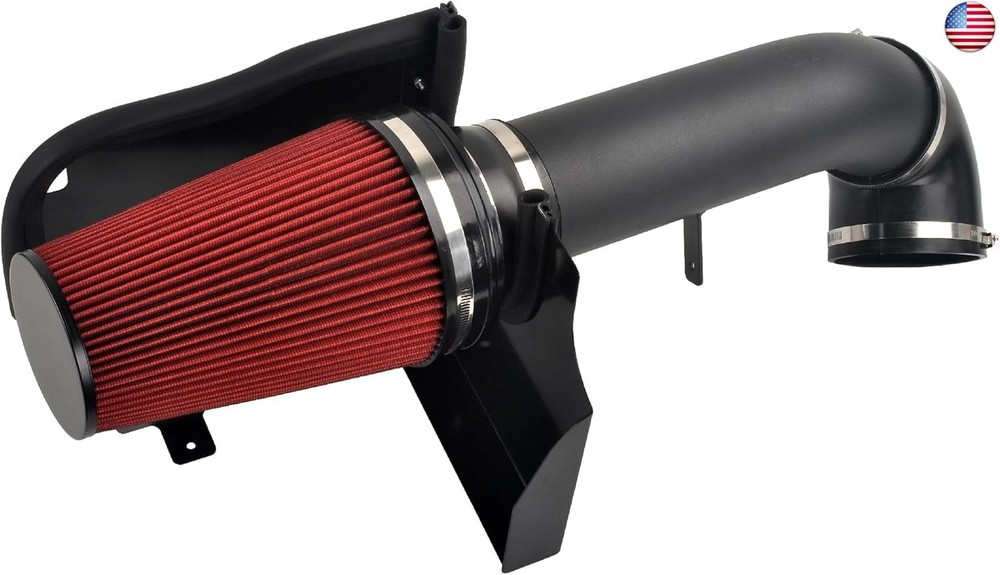 4″ Cold Air Intake System + Heat Shield Compatible with 1999-2006 GMC/Chevy V8