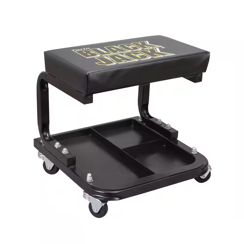 250 Lbs. 14.4 In. L Rolling Mechanic Creeper Seat with Tool Tray