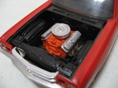 Monogram Red/Black 1970 Chevelle Malibu SS 454 1/25 Scale Built Model Kit #2268