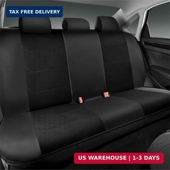 Road Comforts Car Seat Cover Full Set, Leather Mesh Seat Covers, Airbag Compatib