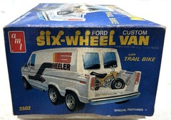 AMT Ford Custom Six-Wheel Van w/ Trail Bike 1:25 Model Kit 2502 – SEALED PARTS