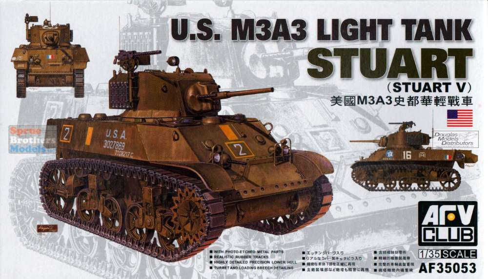 AFV35053 1:35 AFV Club M3A3 Stuart Light Tank