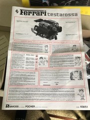 POCHER 1:8 1984 FERRARI TESTAROSSA ENGINE MODEL KIT ART. KM/51 NEW