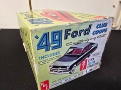 VTG 1949 AMT Ford CLUB COUPE 3 In 1 Customizing Kit BUILD A GASSER DRAG RACER