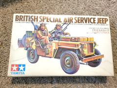 Tamiya 1/35 British SAS Jeep Plastic Model Kit Military Miniature Series Vintage