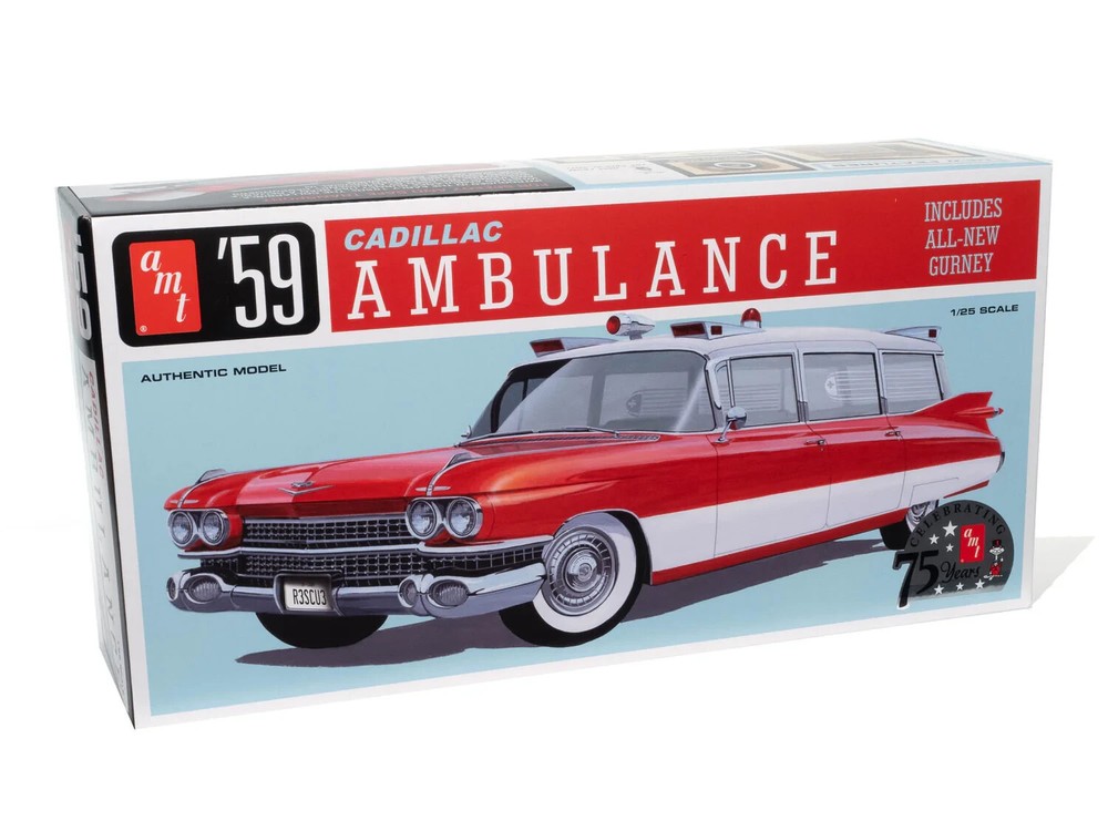 AMT 1395 1959 Cadillac Ambulance w/Gurney Skill 2