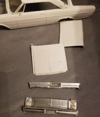Original Vtg, AMT 1965 Ford Galaxie 500XL Hardtop 3 in 1 kit #6125 -Body & Parts