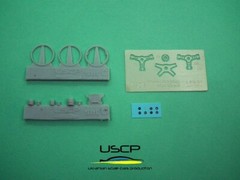 USCP 24A054 1/24 Classic Steering Wheels set Resin kit Upgrade accessories