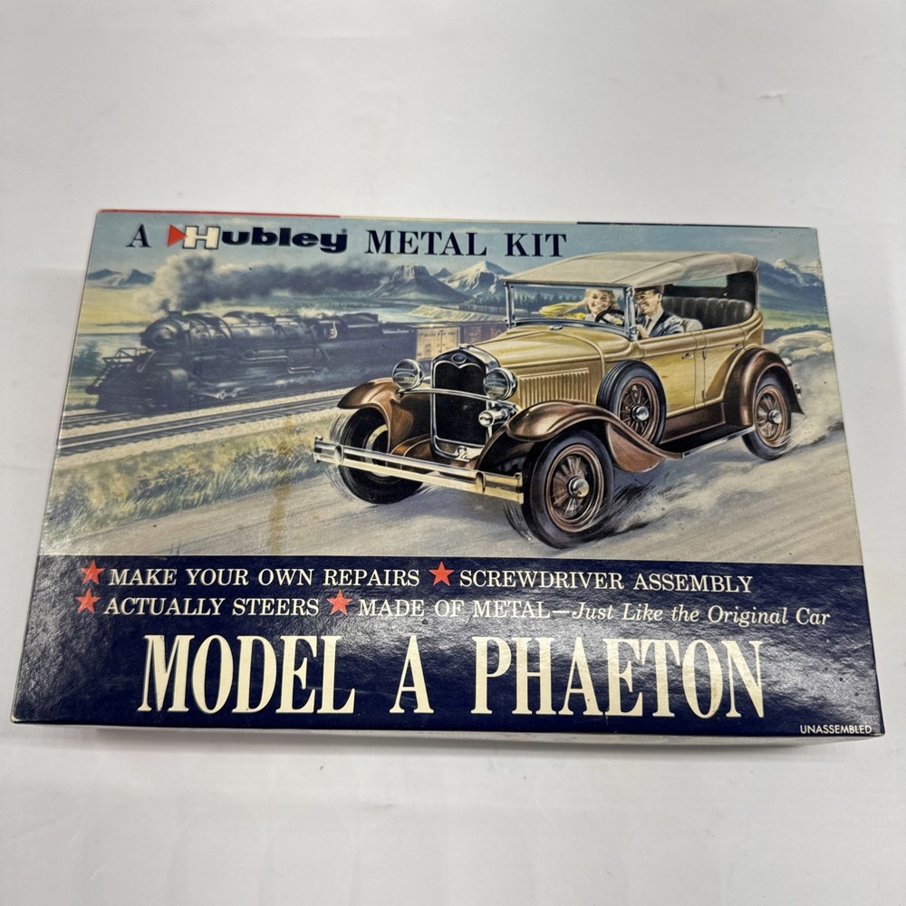 Vintage Hubley Model A Phaeton Metal Kit BOX ONLY Very Good Condition 1960s