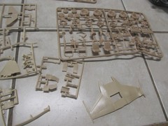Tamiya Military Jeep Model Parts Tan Wheels Gas Cans Seats New