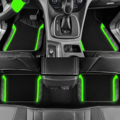 Leather Steering Wheel Cover and Waterproof Car Floor Mats,Microfiber Universal