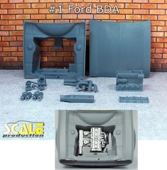 Scale Production 1/24 Escort 1 Engine Bay & Bonnet w/BDA Transkit for Belkits