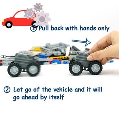 544PCS Engine Pullback Motor Kit, Technical Parts Set, Car Tire Axles & Connecto