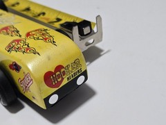 Vtg Pinewood Derby Custom Weighted Race Car Wood Racer OOAK Black Widow + Decals