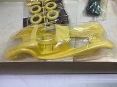 1/16 ENTEX #8501 1936 MERCEDES 540K MAHARAJA ROADSTER YELLOW UNBUILT MODEL KIT
