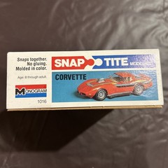 1979 Monogram 1016 Corvette SnapTite 1/32 Scale Model with Decals & Instructions