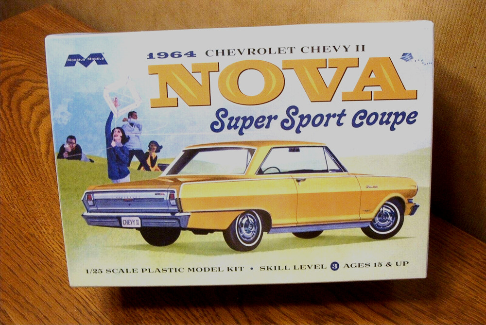 MOEBIUS 1964 CEVROLET CHEVY II NOVA SUPER SPORT COUPE 1/25 MODEL KIT