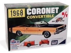MPC 1968 Dodge Coronet Convertible w/ Trailer 1:25 Scale Model Kit
