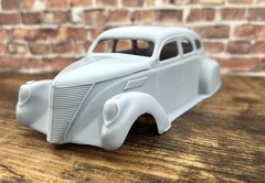 1/24 Scale: Chopped “1937 Lincoln Zephyr Sedan” Body. 3D Printed; Resin.