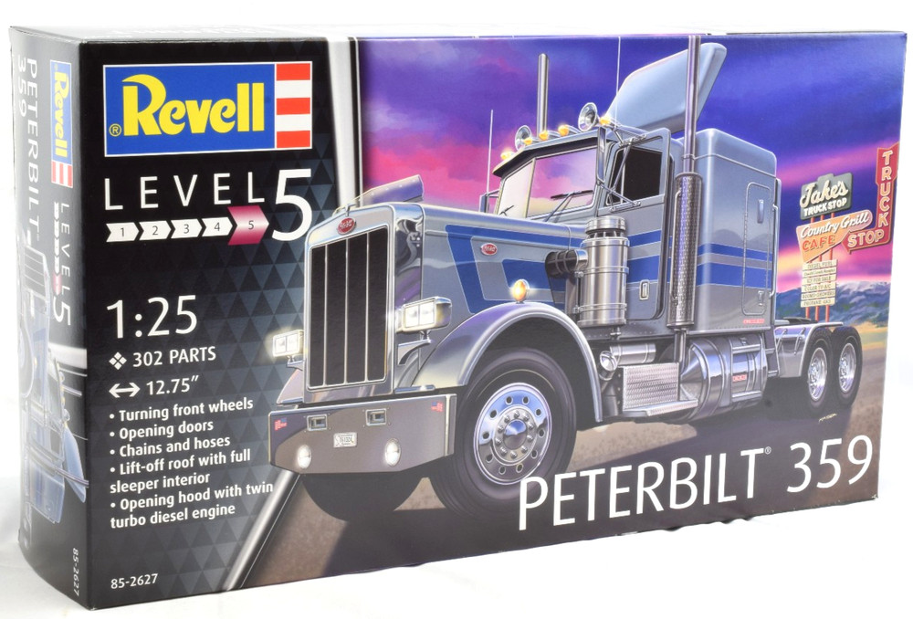 Revell Peterbilt 359 1/25 Scale Plastic Model Truck Kit 85-2627