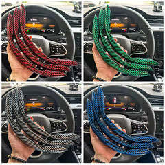 3 Pcs Car Steering Wheel Cover Carbon Fiber Non-Slip Anti Dust Washable Snap On