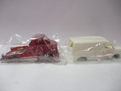 Vintage Plastic Model Parts Lot with Ford Van and Chevy Pickup