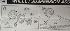 57 CADILLAC ELDO BROUGHAM – SOMBRERO WHEELS – ATLANTIS – MODEL CAR KIT PARTS LOT