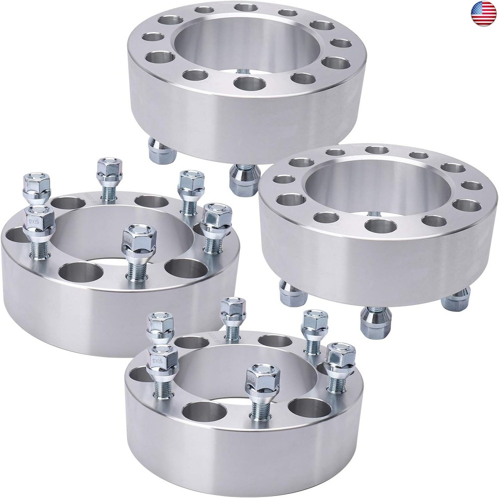 IRONTEK 6×139.7mm/6×5.5 Wheel Spacer (2in, M12x1.5 Stud, 108mm Hub Bore) for