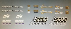 DECALS – SOLO Speed Shop 55 Chev D/G. Nice!