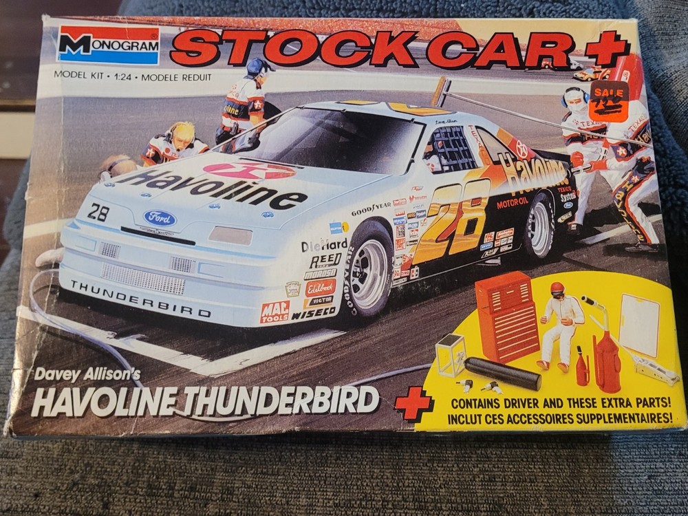 Monogram Davey Allison’s Havoline Thunderbird Stock Car 1/24 Model Sealed Inside