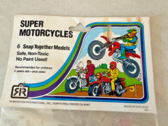 Vintage Super Motorcycles 6 Snap Together Toy Models New in Package NIP England
