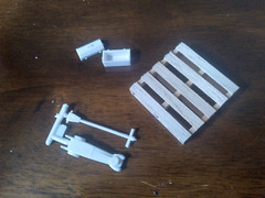 Floor Jack, Tool Box, & Pallet- MPC 1/25 – Project, Parts, Garage, Shop, Diorama