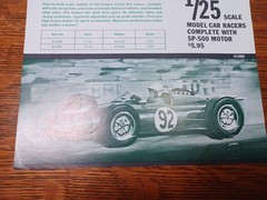 Revell Grand Prix B.R.M or Lotus Ford Dealer Order Sheet Original 1964 JRR24