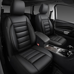 Faux Leather Car Seat Covers Front Seats Only, 3D Foam Support Car Seat Covers,