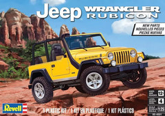 85-4501 Jeep Wrangler Rubicon Model Car Kit 1:25 Scale 92-Piece Skill Level 4 Pl