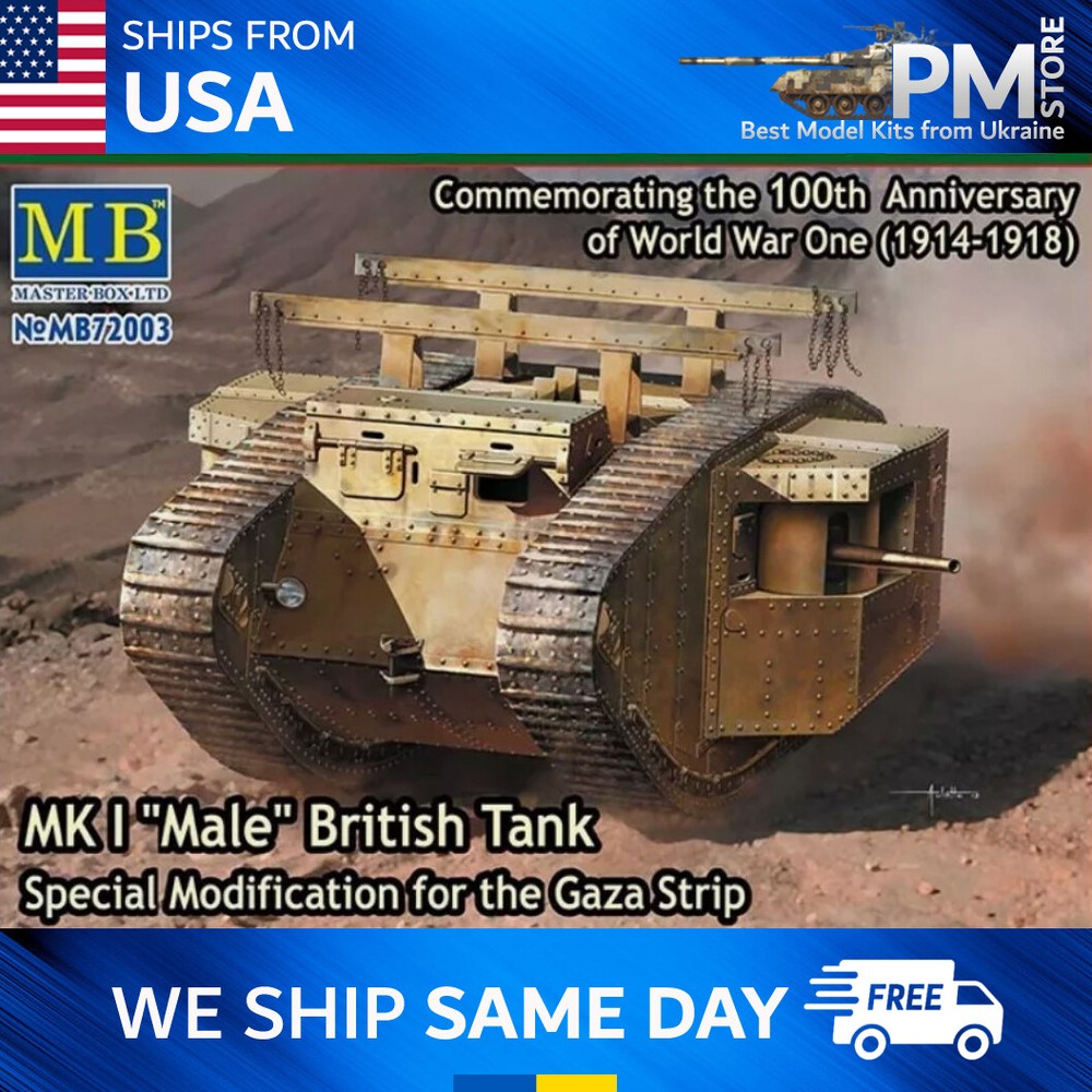 Master Box 72003 MK I Male British Tank Special Modification for Gaza Strip 1/72