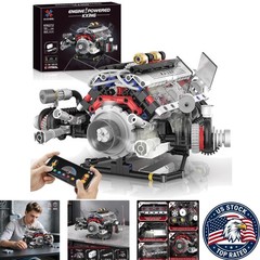 V8 Engine Building Set for Teens & Adults: 664 PCS with Hands-On STEM Learning