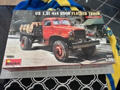 Miniart 1/35 Scale US 1,5T 4×4 G506 Flatbed Truck Model Kit #38056 Open Box!